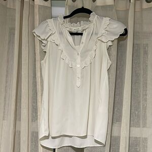 Lightly worn white blouse